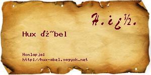 Hux Ábel névjegykártya